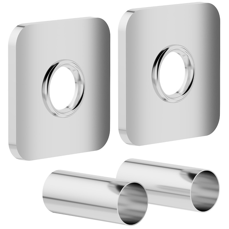 Mexen 1S set de mascare simplu pentru calorifer, cromat - W909-000-01