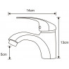 Mexen Fabia baterie de chiuvetă, neagră - 746500-70