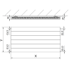 Mexen CL11 Line lapradiátor 500 x 1100 mm, oldalsó csatlakozás, 751 W, fehér - W411L-050-110-00