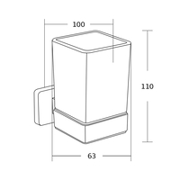 Mexen Asis suport pentru periuțe de dinți, crom - 7017638-00