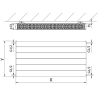 Mexen Line CL22 radiator plat băițat 600 x 1000 mm, conectare laterală, 1582 W, alb - W422L-060-100-00