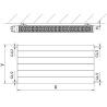Mexen Line CL22 panel radiátor 600 x 1100 mm, oldalsó csatlakozás, 1741 W, fehér - W422L-060-110-00