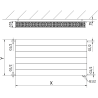 Mexen CVL22 Mexen Line CVL22 lemezradiátor 300 x 1800 mm, alsó csatlakozás, 1621 W, fehér - W622L-030-180-00