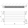 Mexen CVL22 Line lapos radiátor 500 x 800 mm, alsó csatlakozás, 1092 W, fehér - W622L-050-080-00