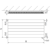 Mexen CVL21 Line lapradiátor 900 x 400 mm, alsó csatlakozás, 636 W, fehér - W621L-090-040-00