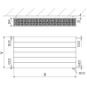 Mexen Line CVL33 lemezradiátor 400 x 1100 mm, alsó csatlakozás, 1740 W, fehér - W633L-040-110-00