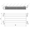 Mexen Line CL33 radiátor 600 x 600 mm, oldalsó csatlakozás, 1320 W, fehér - W433L-060-060-00