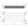 Mexen Line CVL33 fűtőpanel 500 x 1100 mm, alsó csatlakozás, 2091 W, fehér - W633L-050-110-00