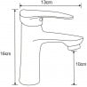 Mexen Irys baterie lavoar, crom - 747500-00