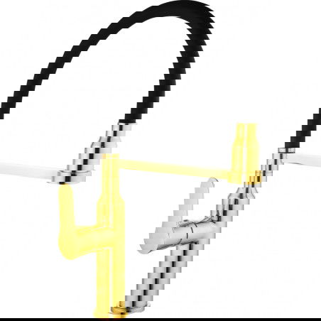 Mexen Edna baterie de bucătărie, Aurie/Neagră - 672900-57