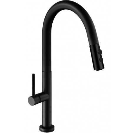 Mexen Ava baterie bucătărie, neagră - 672800-70