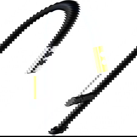 Mexen Ava baterie de bucătărie, Neagră/Aurie - 672800-75