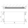 Mexen Flat CF21 panelek 600 x 2000 mm, oldali csatlakozás, 2419 W, fehér - W421F-060-200-00