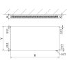 Radiator plat Mexen Flat CVF11 600 x 600 mm, conectare inferioară, 470 W, alb - W611F-060-060-00