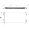Mexen Flat CF21 lapradiátor 900 x 700 mm, oldalsó csatlakozás, 1113 W, fehér - W421F-090-070-00