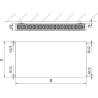 Mexen CF22 Flat lemezradiátor 400 x 1100 mm, oldalsó csatlakozás, 1252 W, fehér - W422F-040-110-00