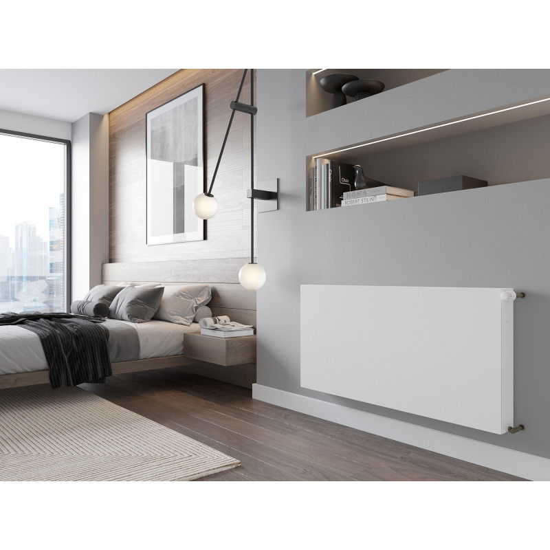 Mexen CF22 Flat lapradiátor 600 x 900 mm, oldalsó csatlakozás, 1424 W, fehér - W422F-060-090-00