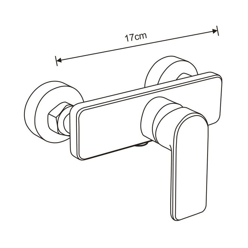 Mexen Cetus baterie de duș, negru - 744340-70
