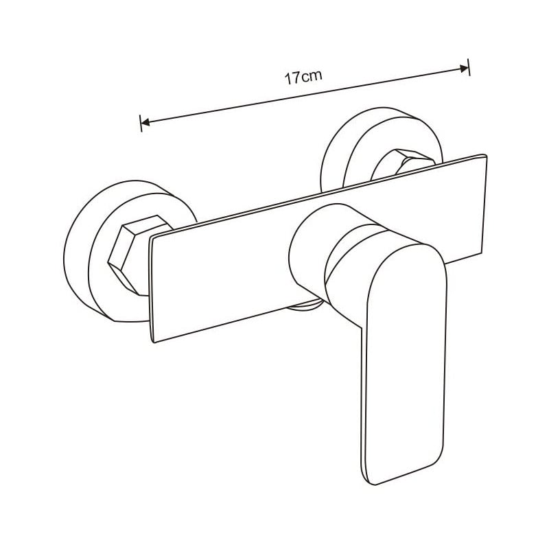 Mexen Alfa baterie de duș, neagră - 745740-70