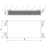 Mexen Flat CF33 radiator plat 400 x 1600 mm, conectare laterală, 2530 W, alb - W433F-040-160-00