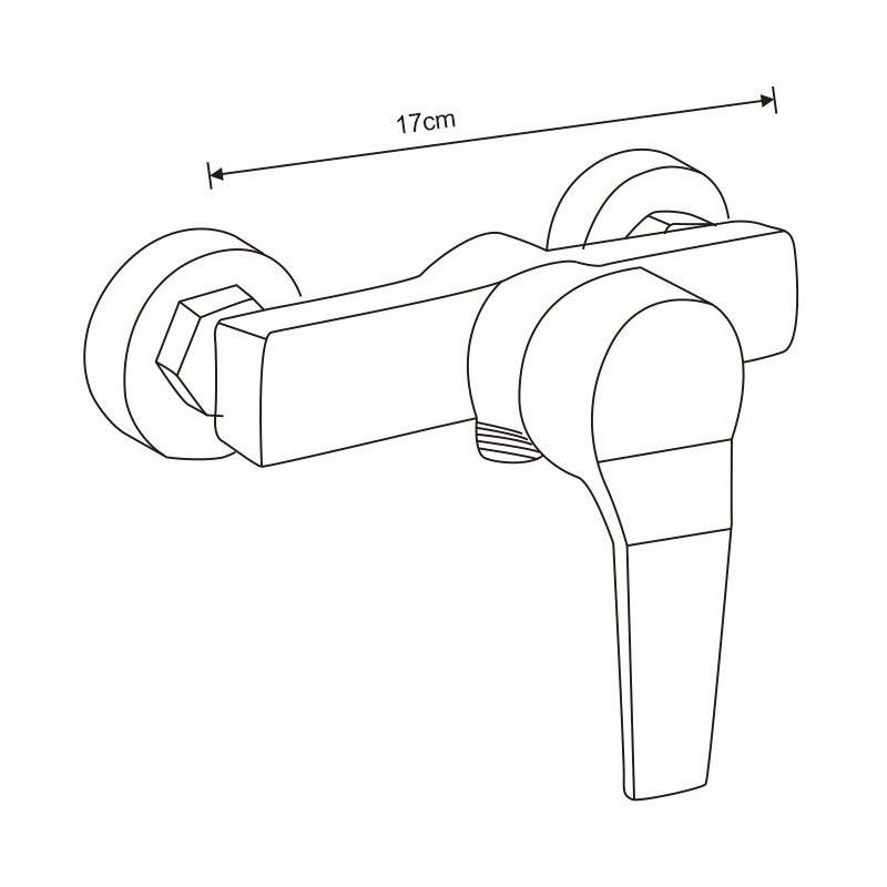 Mexen Caro baterie de duș, crom - 746640-00