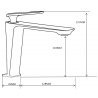Mexen Ares baterie chiuvetă, neagră - 744100-70