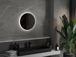 Mexen Erg oglindă de baie iluminată, rotundă 50 cm, LED 6000K, anti-ceață - 9823-050-050-611-00