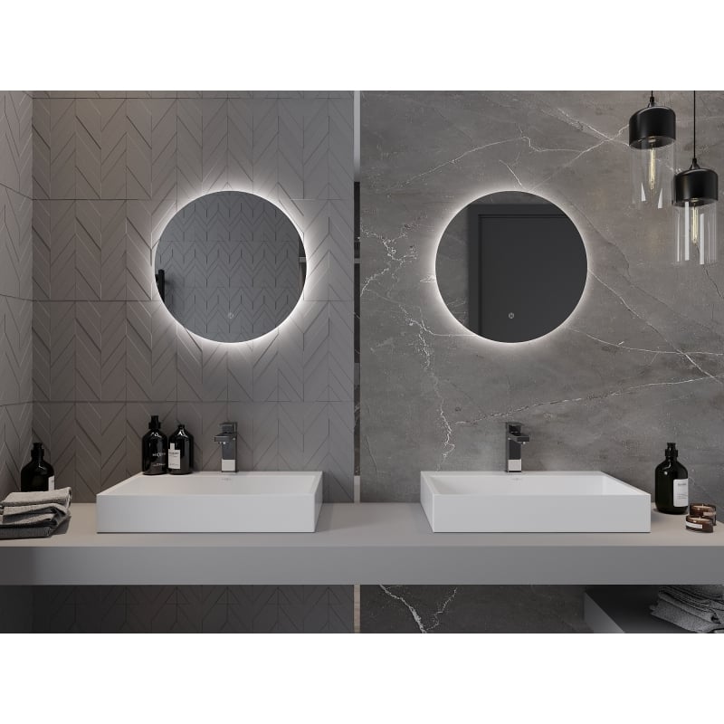 Mexen Erg oglindă de baie iluminată, rotundă 50 cm, LED 6000K, anti-aburire - 9823-050-050-611-00