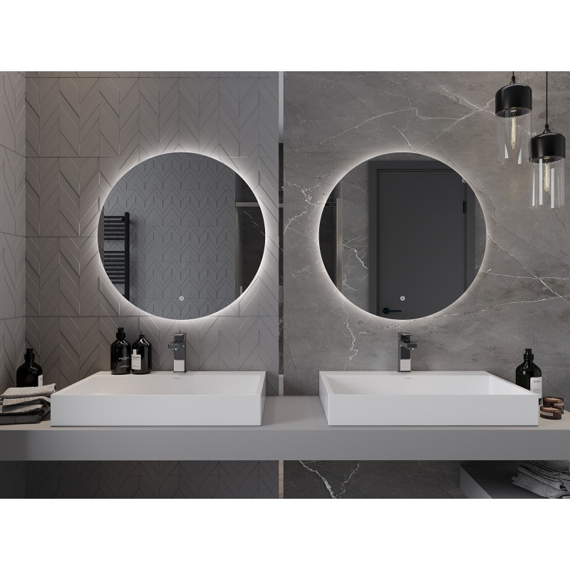Mexen Erg oglindă baie iluminată, rotundă 70 cm, LED 6000K, antiaburire - 9823-070-070-611-00