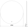 Mexen Erg oglindă de baie iluminată, rotundă 90 cm, LED 6000K, antiaburire - 9823-090-090-611-00