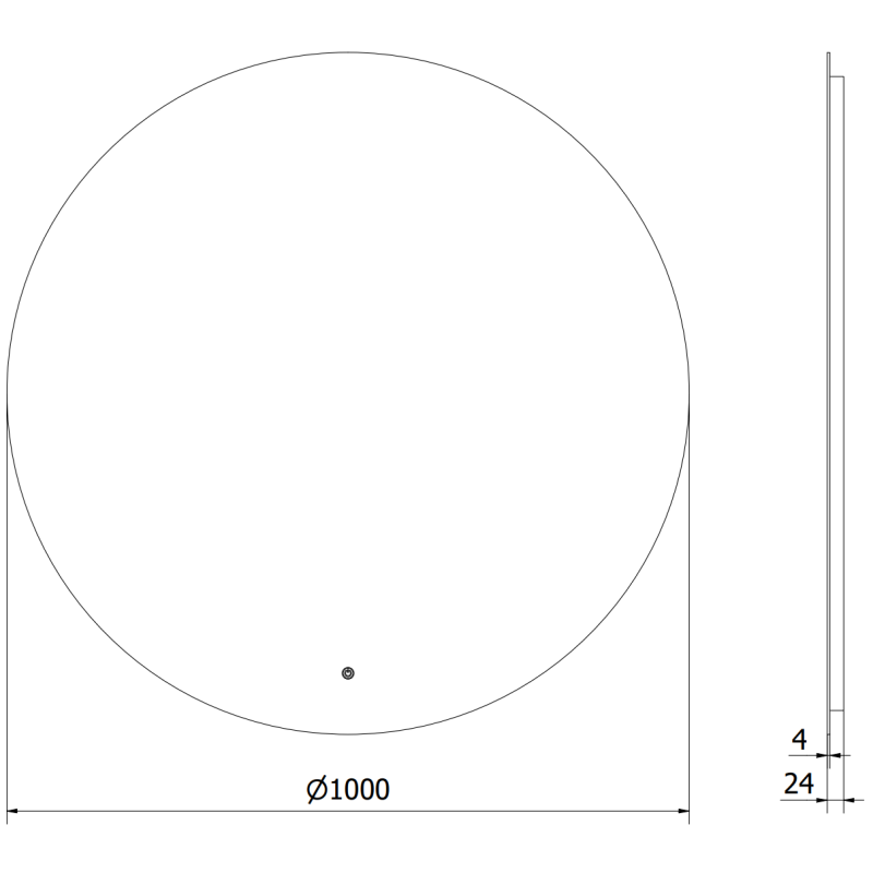 Mexen Erg oglindă de baie iluminată, rotundă 100 cm, LED 6000K, antiaburire - 9823-100-100-611-00