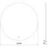 Mexen Erg oglindă de baie iluminată, rotundă 100 cm, LED 6000K, anticeață - 9823-100-100-611-00