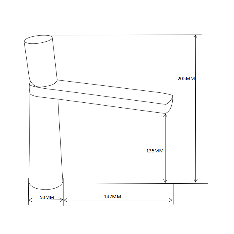 Mexen Nox baterie pentru chiuvetă, neagră - 744200-70