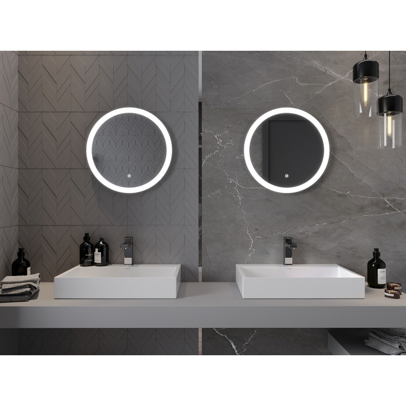 Mexen Oro világító fürdőszobai tükör, kerek 50 cm, LED 6000K, páramentes - 9824-050-050-611-00