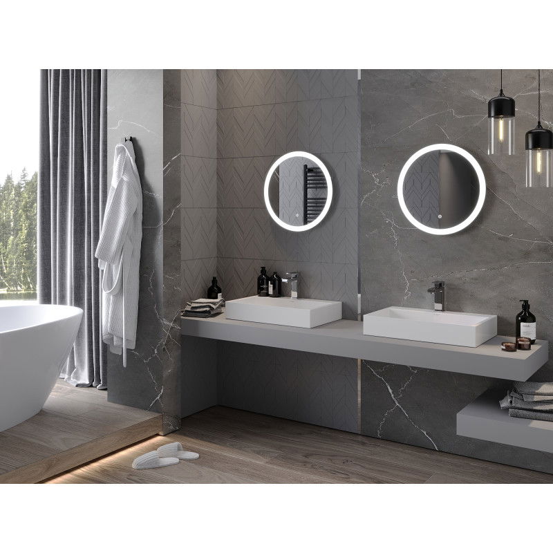 Mexen Oro oglindă de baie iluminată, rotundă 50 cm, LED 6000K, anti-abur - 9824-050-050-611-00