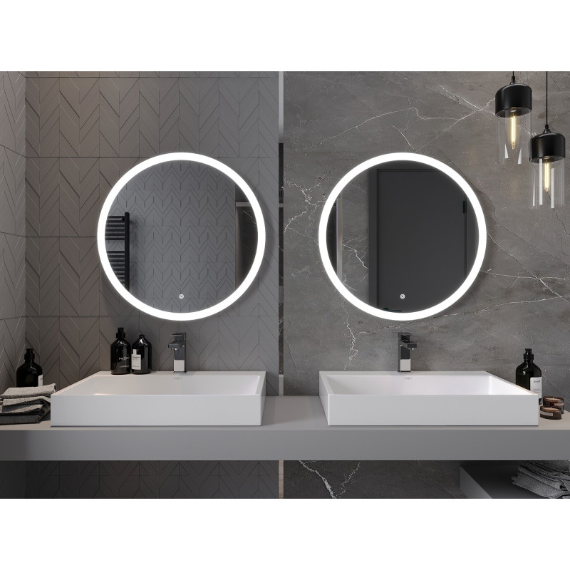 Mexen Oro kivilágított fürdőszobai tükör, kerek 70 cm, LED 6000K, páramentesítés - 9824-070-070-611-00