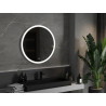 Mexen Oro megvilágított fürdőszobai tükör, kerek 80 cm, LED 6000K, páramentes - 9824-080-080-611-00