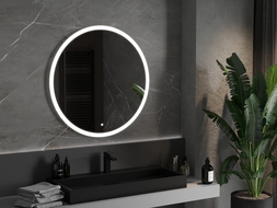 Mexen Oro oglinda de baie iluminată, rotundă 90 cm, LED 6000K, antiaburire - 9824-090-090-611-00