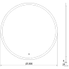 Mexen Oro oglindă de baie iluminată, rotundă 100 cm, LED 6000K, anti-aburire - 9824-100-100-611-00