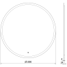 Mexen Oro oglindă de baie iluminată, rotundă 100 cm, LED 6000K, anti-ceață - 9824-100-100-611-00