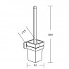 Mexen Asis arany WC-kefe - 7017650-50