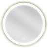 Mexen Esso oglindă de baie iluminată, rotundă 60 cm, LED 6000K, anti-aburire, ramă aurie - 9825-060-060-611-50