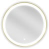 Mexen Esso oglindă de baie iluminată, rotundă 60 cm, LED 6000K, anti-ceață, cadru auriu - 9825-060-060-611-50
