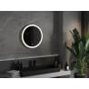 Mexen Esso oglindă de baie iluminată, rotundă 60 cm, LED 6000K, anti-ceață, ramă aurie - 9825-060-060-611-50