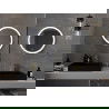 Mexen Esso fürdőszobai kerek, megvilágított tükör, 60 cm, LED 6000K, páramentes, arany keret - 9825-060-060-611-50