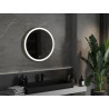 Mexen Esso világított fürdőszobai tükör, kerek 70 cm, LED 6000K, páramentes, arany keret - 9825-070-070-611-50