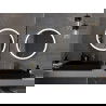 Mexen Esso oglindă de baie iluminată, rotundă 70 cm, LED 6000K, anti-abur, ramă aurie - 9825-070-070-611-50