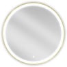 Mexen Esso oglindă de baie iluminată, rotundă 80 cm, LED 6000K, anti-aburire, ramă aurie - 9825-080-080-611-50