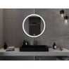 Mexen Esso oglindă de baie iluminată, rotundă 80 cm, LED 6000K, anti-aburire, ramă aurie - 9825-080-080-611-50