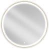 Mexen Esso kerek fürdőszobai tükör, megvilágított, 100 cm, LED 6000K, páramentes, arany keret - 9825-100-100-611-50